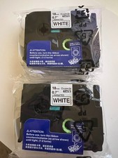 Laminated White Label Tape 18mm 0.7" Oozmas New Set of 2
