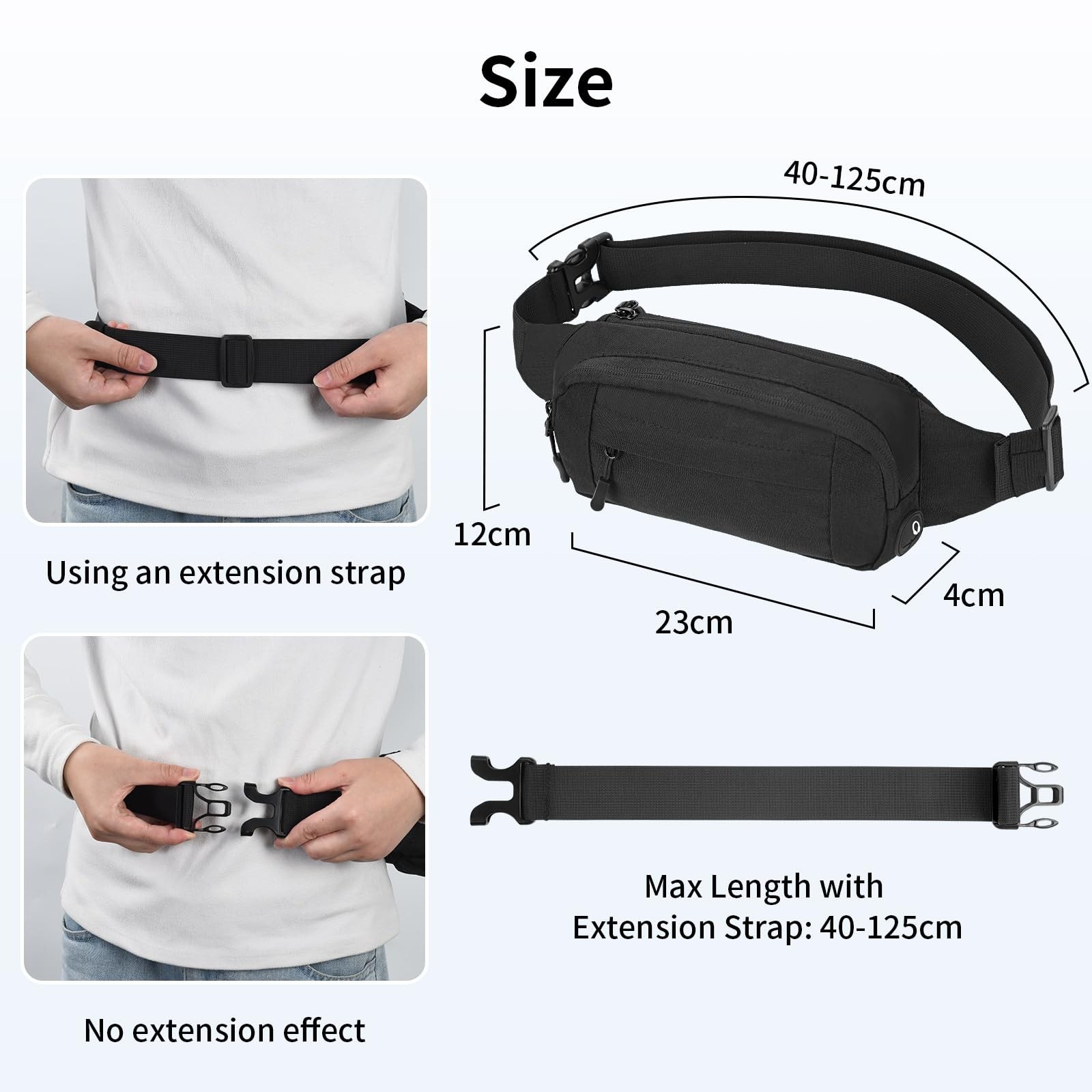 Sac banane extensible avec sangle réglable pour un ajustement parfait sur soi - 2