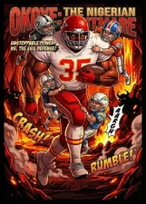 Christian Okoye The Nigerian Nightmare Comic Book Custom Art Card Chiefs