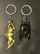 2 Batman Keychains Black One Is 2.25 Gold Is 1.25 New DC Comics Birthday Gift