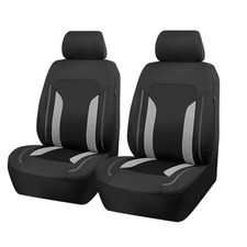 Car Front Seat Covers, Breathable Automotive Front Seat Headrest Covers, Gray