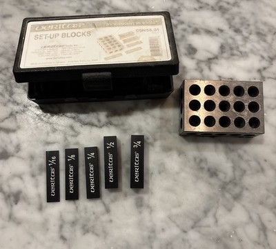 Veritas 6 Piece Setup Block 3/4, 1/2, 1/4, 1/8,1/16 05N58.01 Veritas Tools Inc
