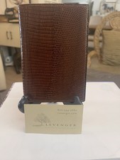 Levenger International Pocket Briefcase Crafted From Genuine Lizard - Brown NOS