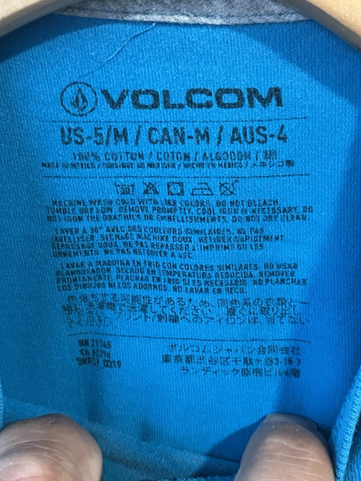 Camiseta Volcom Niños Talla 5 Azul Estampado Gráfico Manga Corta Cuello Redondo Camiseta Foto 3 de 4