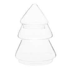 Glass Storage Jars Candy with Lids Cookie Christmas Tree Shaped Sweet