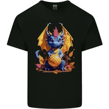 Linda Camiseta de Algodón Ligero Voleibol Dragón Kawaii Para Hombre