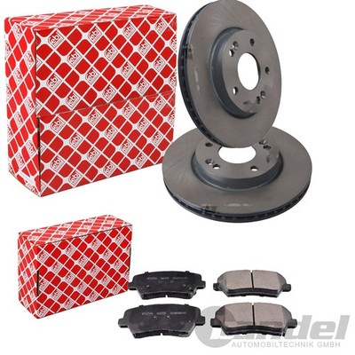 FEBI BREMSSCHEIBEN 280mm + BELÄGE VORNE passend für HYUNDAI i30 GD KIA CEED CD