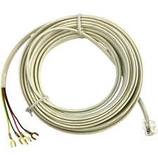 TEC27IV, Ivory 25 Foot 4 Cond. RJ11 6P4C Male to 4 Spade Lugs Telephone Cord
