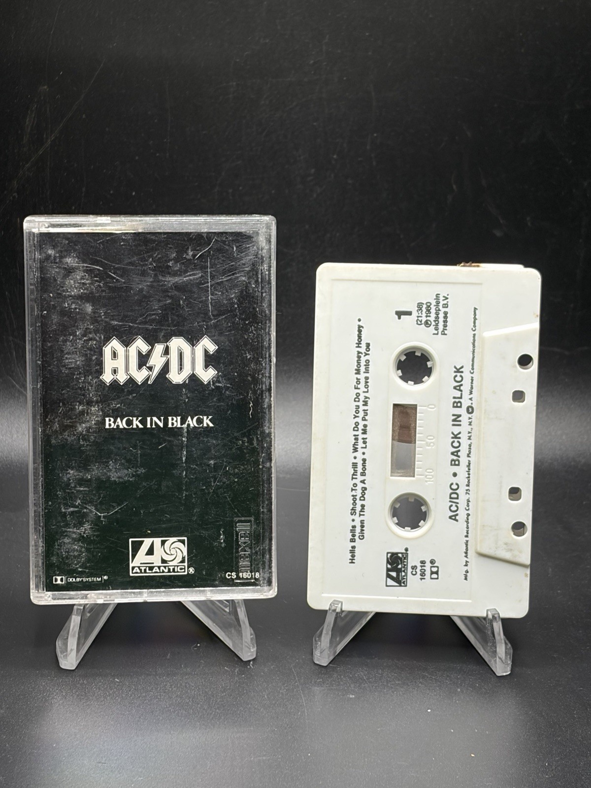 AC/DC Back In Black Audio Cassette Tape - CS 16018, Atlantic, 1980