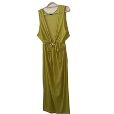 PLUS SIZE WOMENS NEW OLIVE HAMMERED TRIM CUT OUT MAXI BEACH DRESS COVER UP