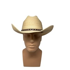 d.a. by Avelar Legitima Palma 100% Natural 30x  Western Cowboy Hat 7 5/8 Banded