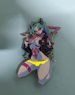 CyberPunk EdgeLunners Rebecca Gold Metal Limited Edition Waifu Enamel Pin