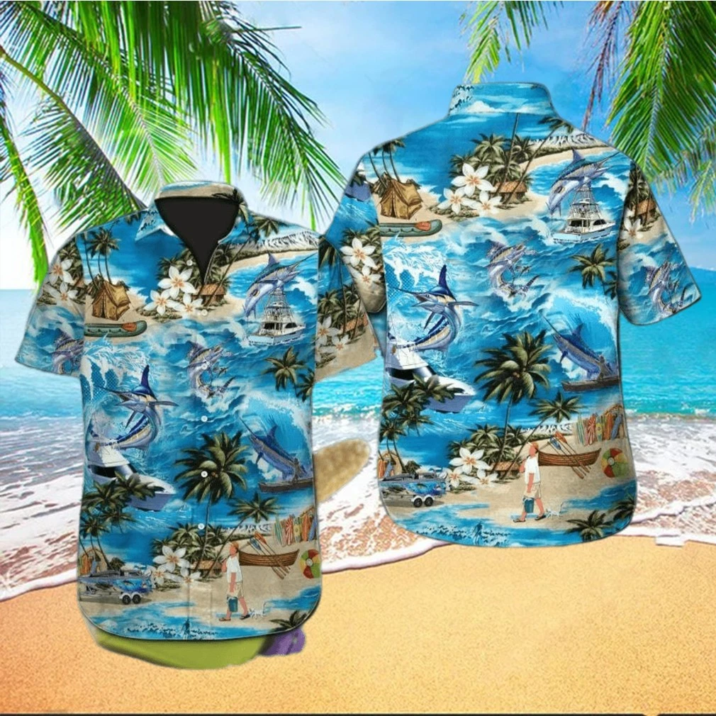 Hawaiian Aloha Shirts Fishing Blue Marlin hawaiian shirt
Opens in a new window or tab