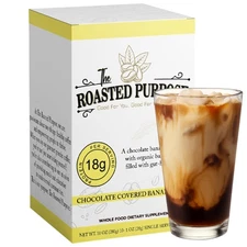 Chocolate Covered Banana Latte Instant Organic Coffee with 18g of Grass-fed C...