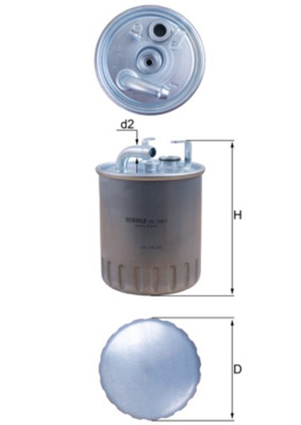 Mahle Kraftstofffilter KL 100/1 Leitungsfilter FüR Mercedes 414 Klasse Vaneo CDI-image