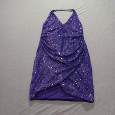 Fashion Nova Shift Dress Women's L Sequins Preppy Occasion Party Indie Purple