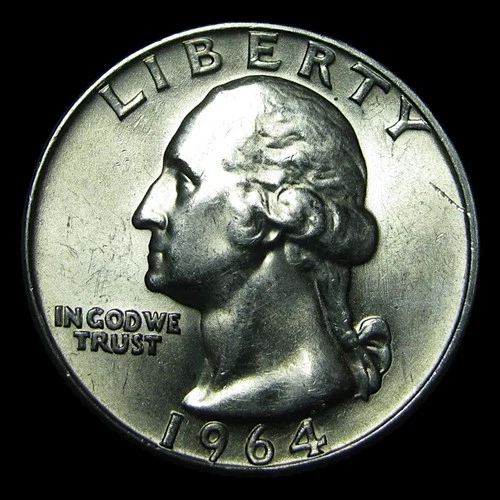 1964-D Silver Washington Quarter Dollar ---- Unc Coin ---- #PP733