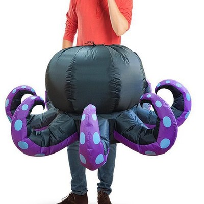 Aufblasbares Kostüm Erwachsene lustig schwarz Oktopus Cosplay für Requisiten Party V Shows