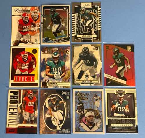 Jalen Carter 11 Rookie Card Lot. Inserts, Parallels. 🦅 Super Bowl Champion