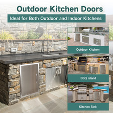 Outdoor Kitchen Doors with Handle 6Size Stainless Single Access Flush Mount Door