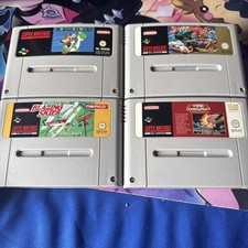 SNES Super Nintendo Game Bundle. Mario Street Fighter,blazing Skies, Wing Comman