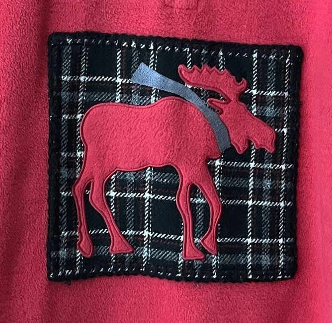 Suéter polar Coldwater Creek para mujer talla 1X retazos alce invierno Navidad Foto 3 de 4