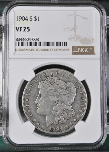 1904-S Morgan Dollar NGC Certified VF25