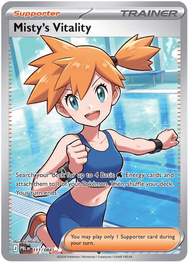Pokemon Misty's Vitality (111/128) Pitch Black NM HOLO