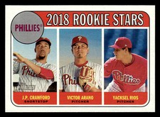 2018 Topps Heritage #273 J.P. Crawford Victor Arano Yacksel Rios Rookie Phillies