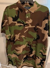 Polo Ralph Lauren Shirt Men's L Multicolor Classic Fit Camo Mesh Polo Preppy