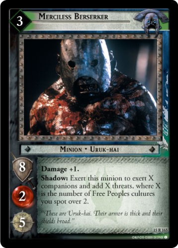 Merciless Berserker Moderately Played LOTR: The Hunters