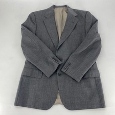 Polo University Club by Ralph Lauren Mens Gray Plaid Sport Coat Blazer Size 44R