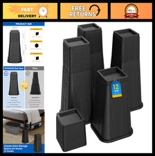 Heavy Duty Bed Risers 12 Inch - Stackable Furniture Lifts for Sofa, Desk, Couch,