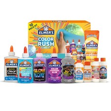 Elmer's Color Rush Slime Kit 10pc Glue Activator Set Glow Color Changing