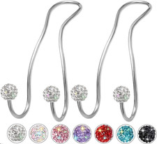 Bling Purse Hook for Car Headrest, Upgraded Cute Car Seat Hooks for Bag Handbag,