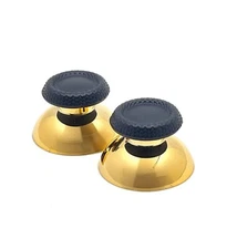 2 Chrome Gold w/ Black Top PS5 Thumbsticks Analog Sticks Joysticks Playstation 5