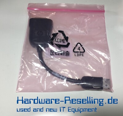 HP Displayport zu DVI-D Adapter PN: 481409-001 481409-002 Fh973aa 662727-001 NEU