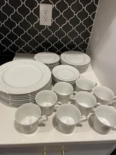 Vintage Towne Fine China "Lovelace” 8pc. setting Minus 2 Pcs.