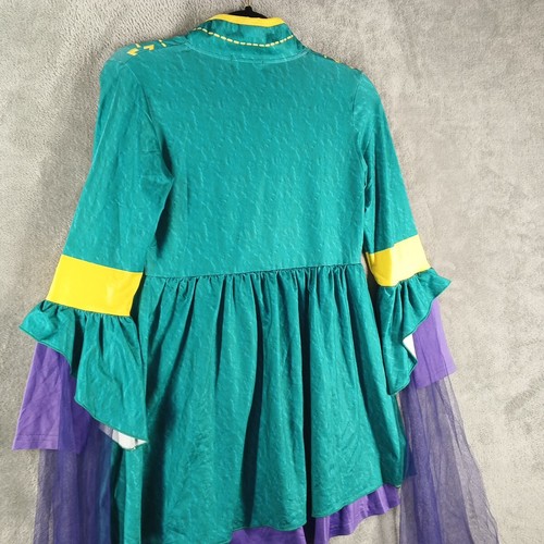 Girls Costume Dress Size LARGE(12/14) Green Purple Knit Flared Sleeve - Picture 9 of 11