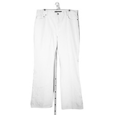 Ralph Lauren Womens 14 White Bootcut Jeans Stretch Embroidered Denim Vintage