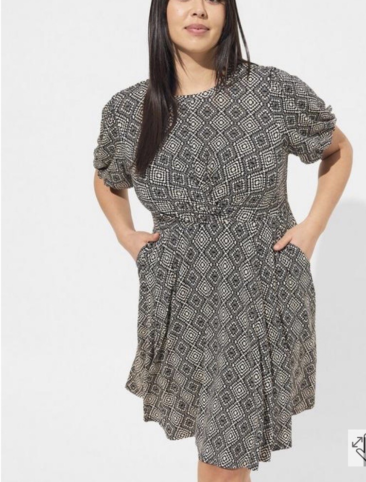 torrid super soft knits dress Torrid size 2X Mini Super Soft Knit Balloon Sleeve A-Line Dress Plus 2