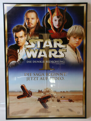 Original Final Star Wars Episode 1 die Dunkle Filmposter Filmplakat A1 Rahmen 