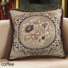 Throw Sofa Pillow Case PillowCover Embroidery Flower Cushion Cover Home Decor