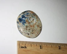 RARE 1.2" POLISHED SCORZALITE FREE FORM CABOCHON FROM NEW HAMPSHIRE USA ~ 10g *A