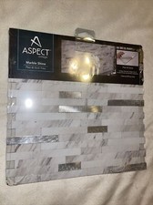 Metal and Composite Peel and Stick Backsplash in Marble Shine LOT OF 2 TILES new