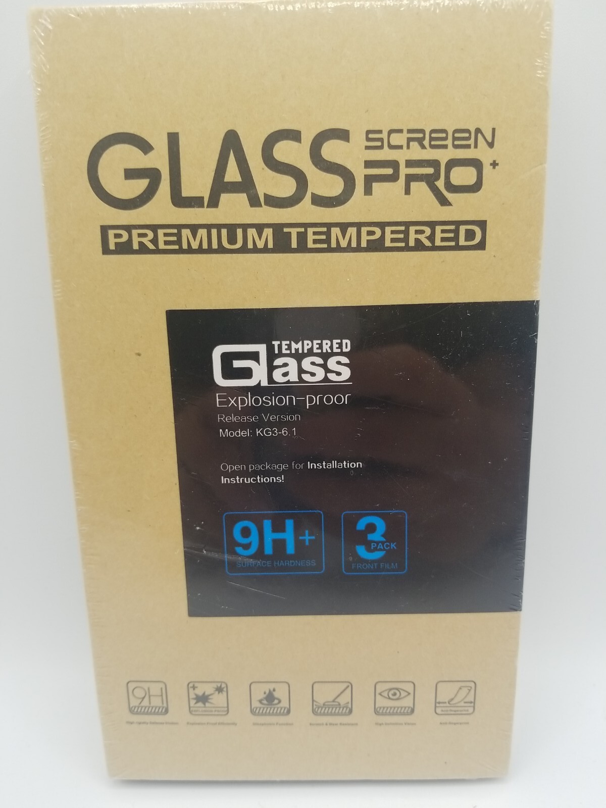 NEW GLASS SCREEN PRO Premium Tempered Glass for iPhone XR and 11 KG3-6.1 3 Pack