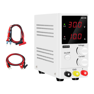 DC Power Supply Variable,0-30 V / 0-10 A LW Adjustable Switching Regulated 