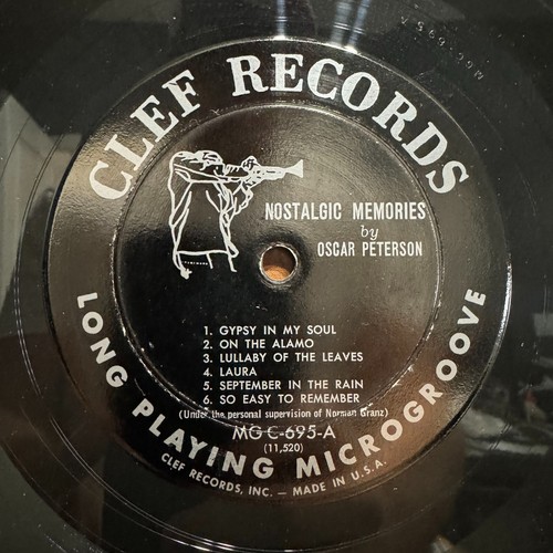OSCAR PETERSON - NOSTALGIC MEMORIES (VINYL LP) 1956!! RARE!!! CLEF / MG C-695 - Picture 5 of 6