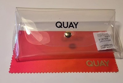 Quay Australia Transparent Clear Sunglasses Case Snap Button  display picture 1