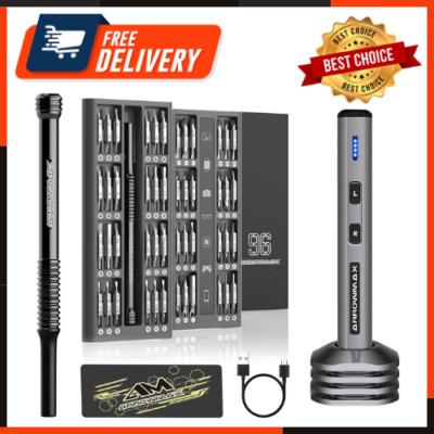 Electric Screwdriver 102 In 1 Precision Screwdriver Set W/ 96 Magnetic Bits Red